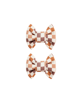 Harvest Plaid Bow Clips